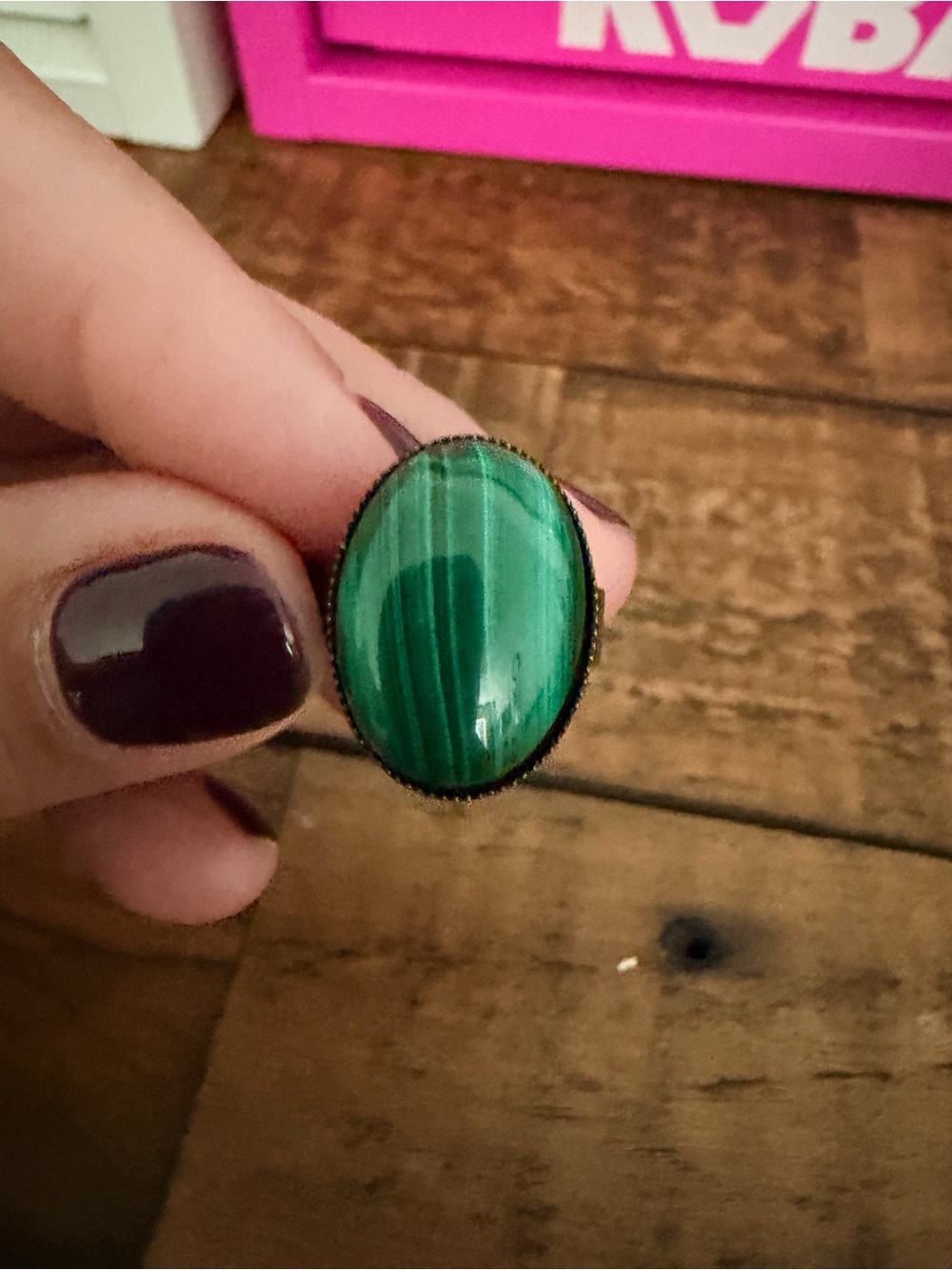 Adjustable Green Ring